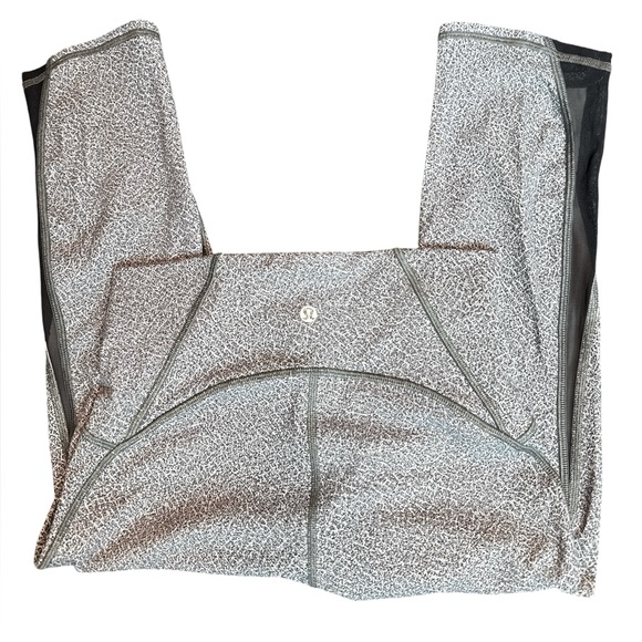 Lululemon Train Times Crop 17" Size 6 Black Mesh White Full-onLuxtreme ALO Vuori - Picture 7 of 13